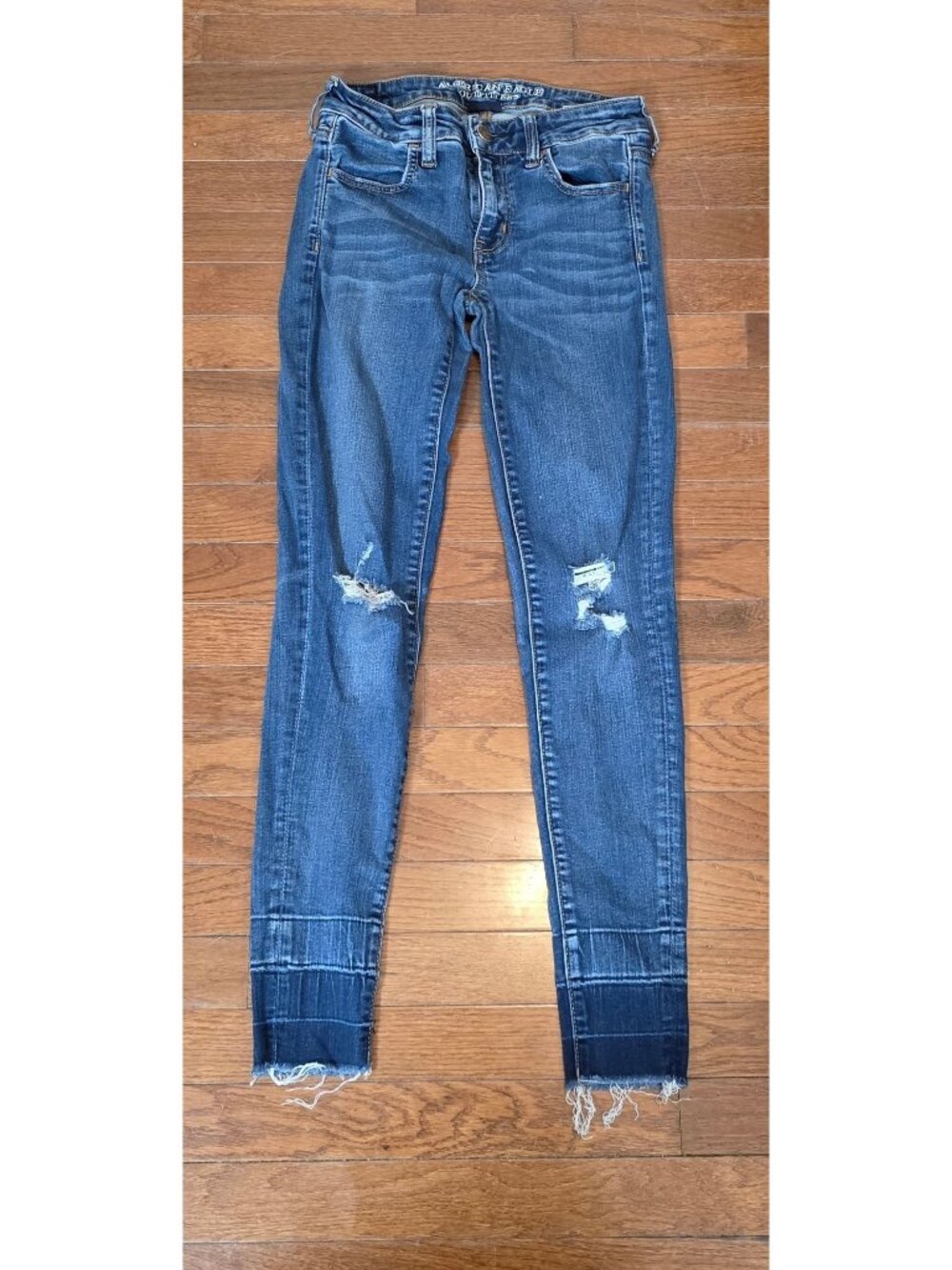 American Eagle Outfitters Jeggings Women's Size 4 Regular Blue Denim Stretch Ski
